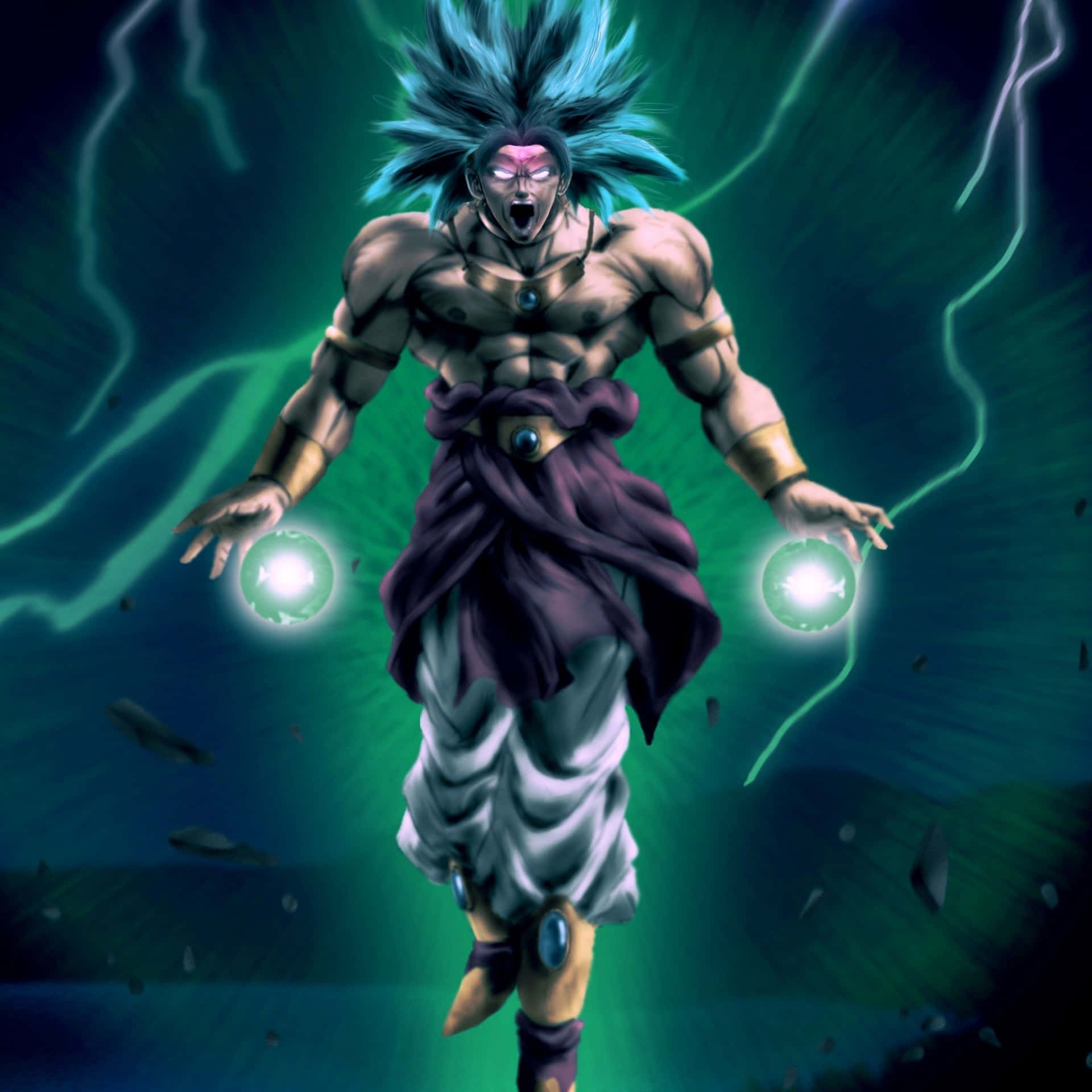 Unleash The Power Of Broly In Dragon Ball Z Background