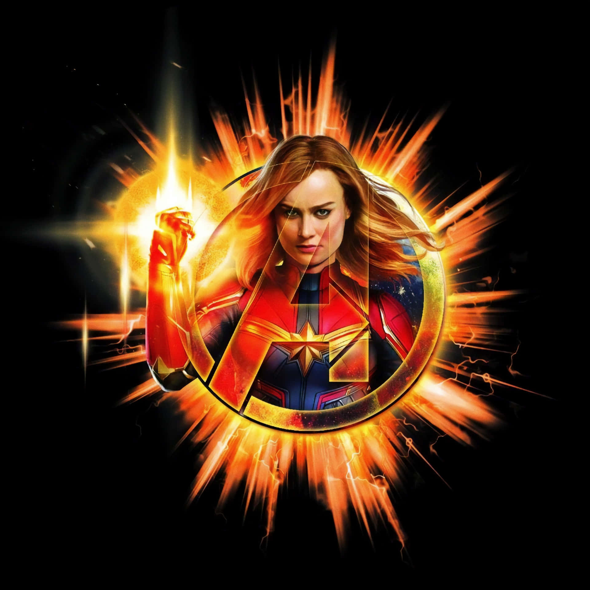 Unleash The Power Of Captain Marvel With An Ipad Background