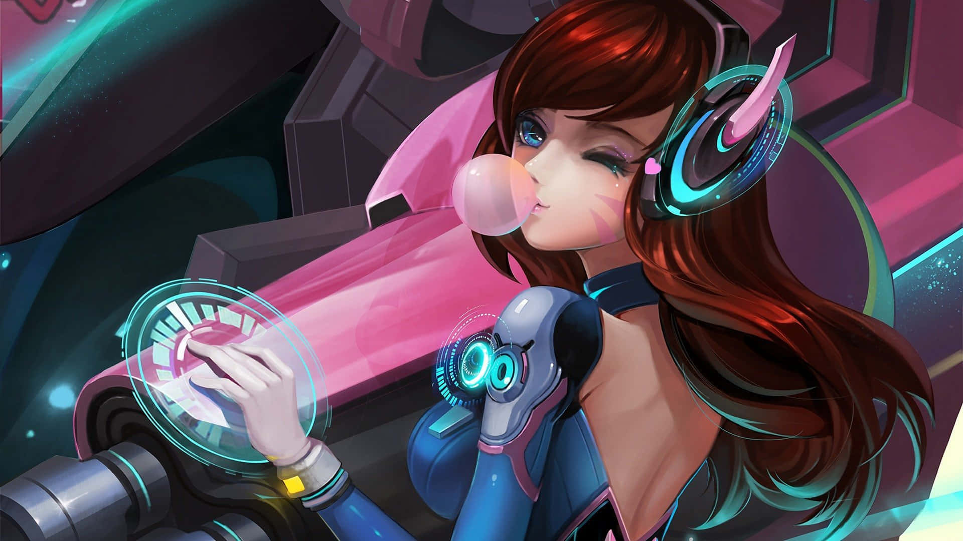 Unleash The Power Of D.va, The Tank-busting Champion Of Overwatch Background