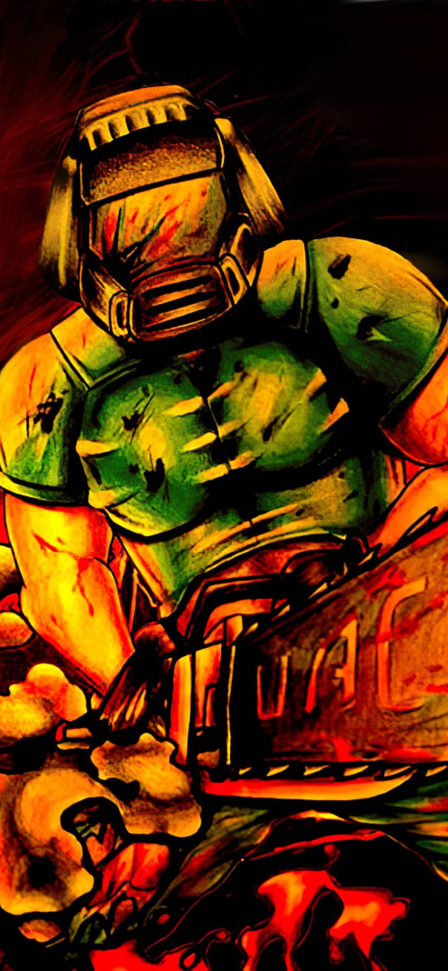 Unleash The Power Of Doom Phone! Background