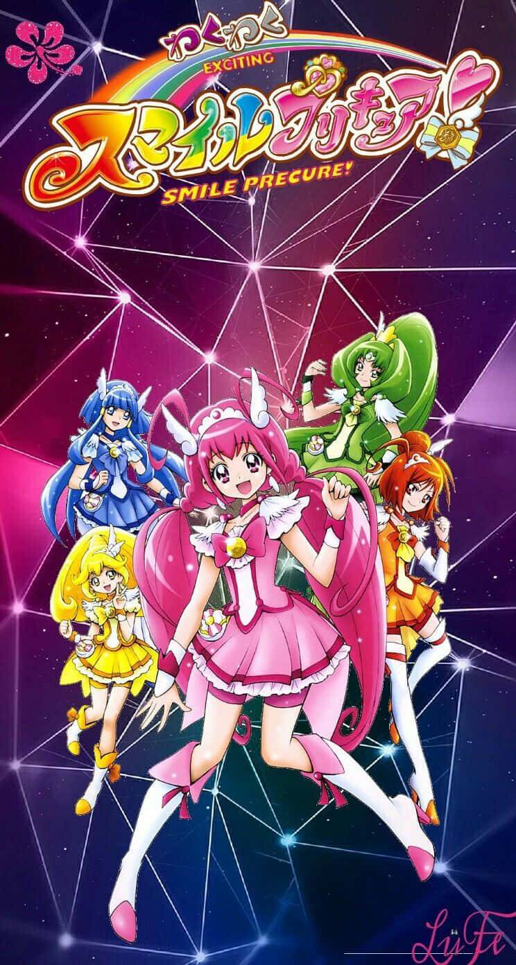 Unleash The Power Of Precious Magic With Glitter Force! Background