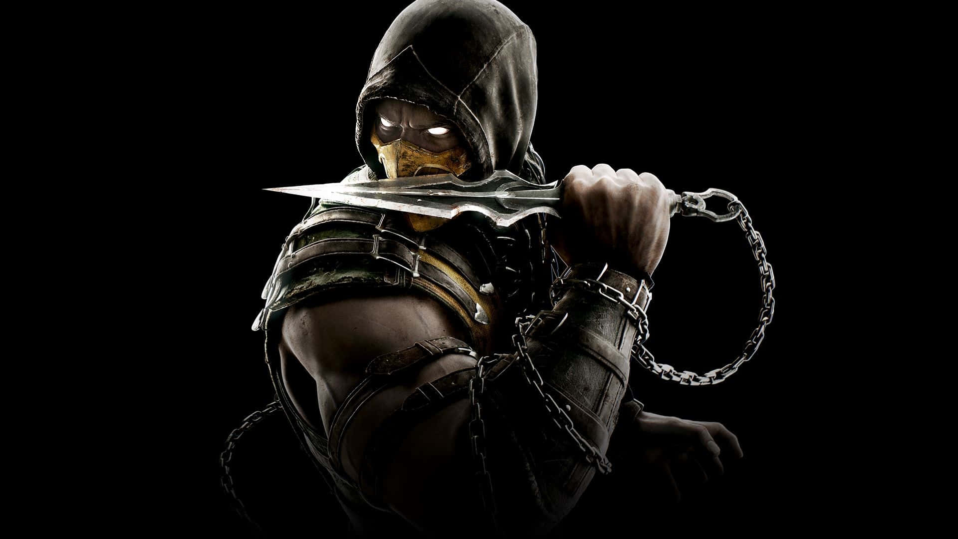 Unleash The Power Of Scorpion In Mortal Kombat Background