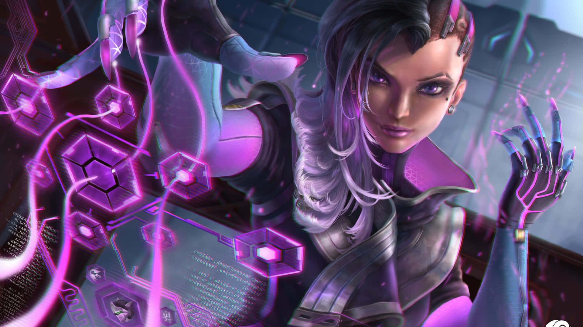 Unleash The Power Of Sombra In Overwatch! Background