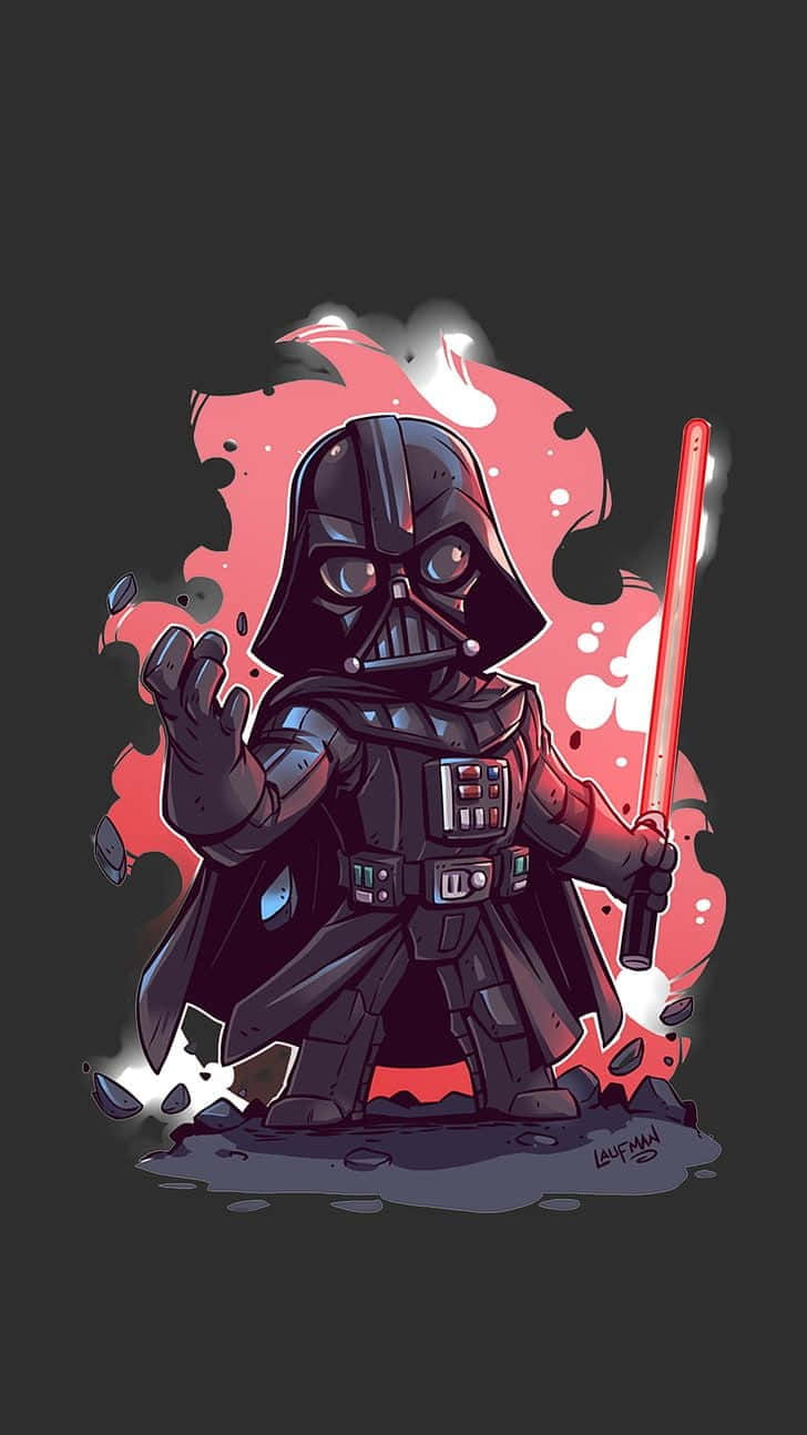 Unleash The Power Of The Dark Side With The Darth Vader Iphone Background