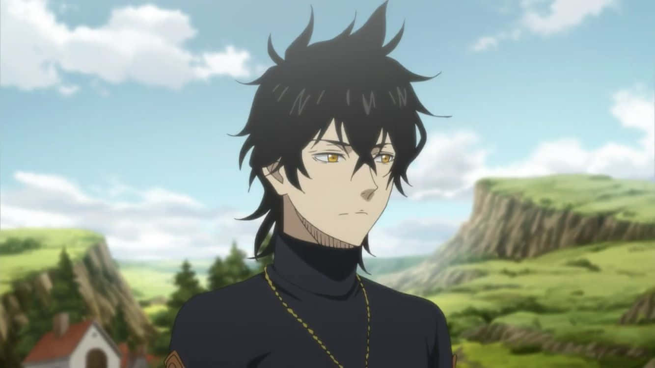 Unleash The Power Of Yuno In Black Clover Background