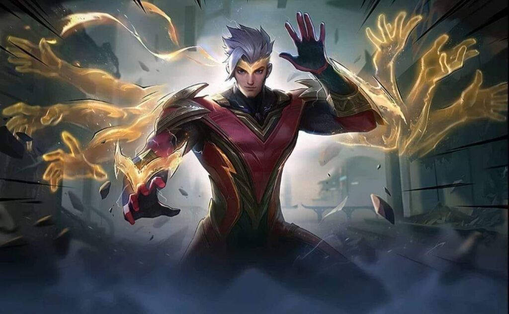 Unleash The Storm - Chou Mobile Legend In Thunder Fist Skin Background