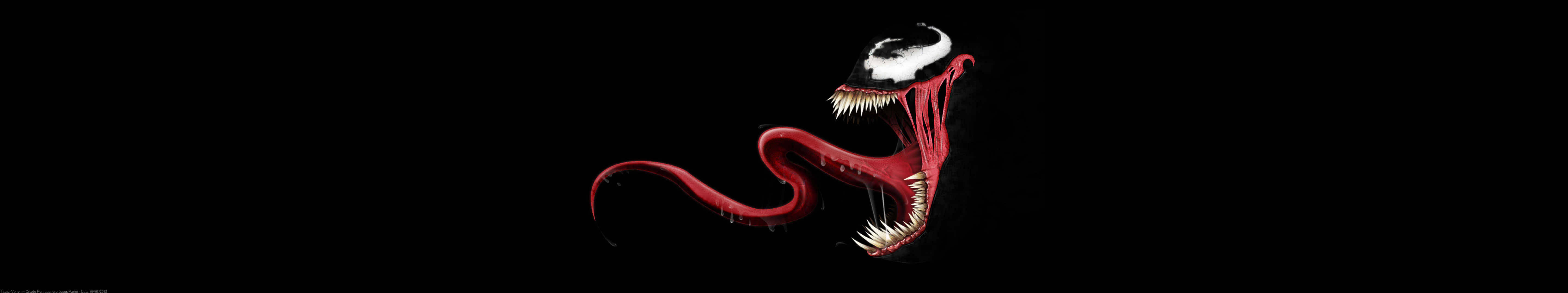 Unleash Venom's World On Your Triple Monitor Background