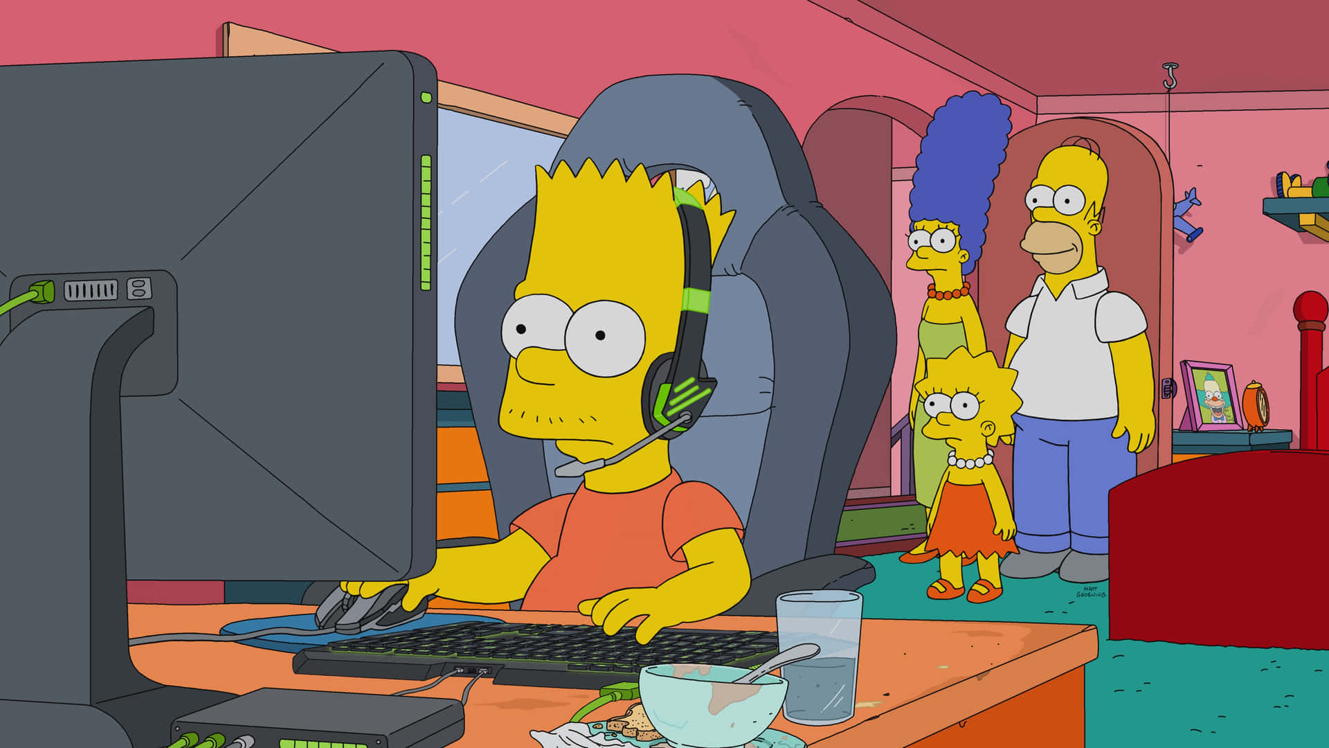 Unleash Your Gaming Skills With The Simpsons Pc Background