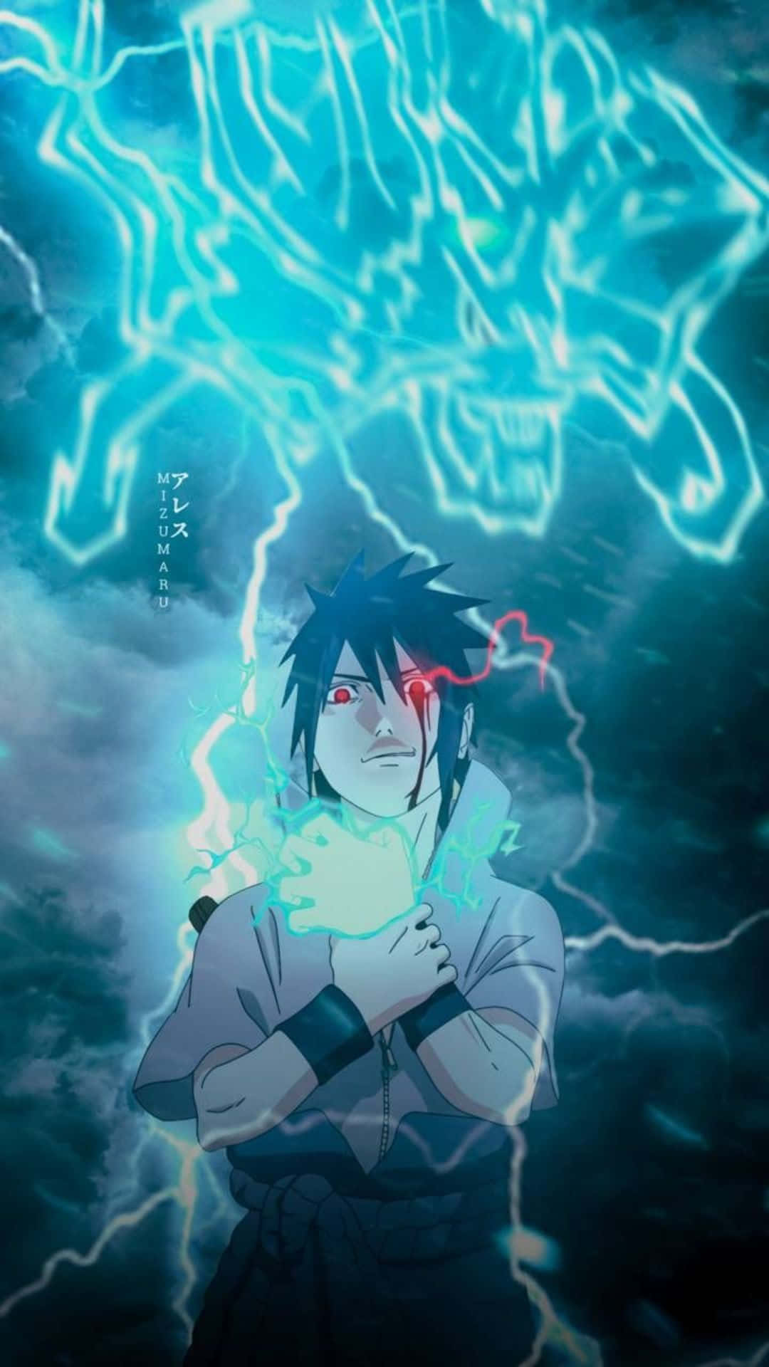 Unleash Your Inner Power With Blue Sasuke Background