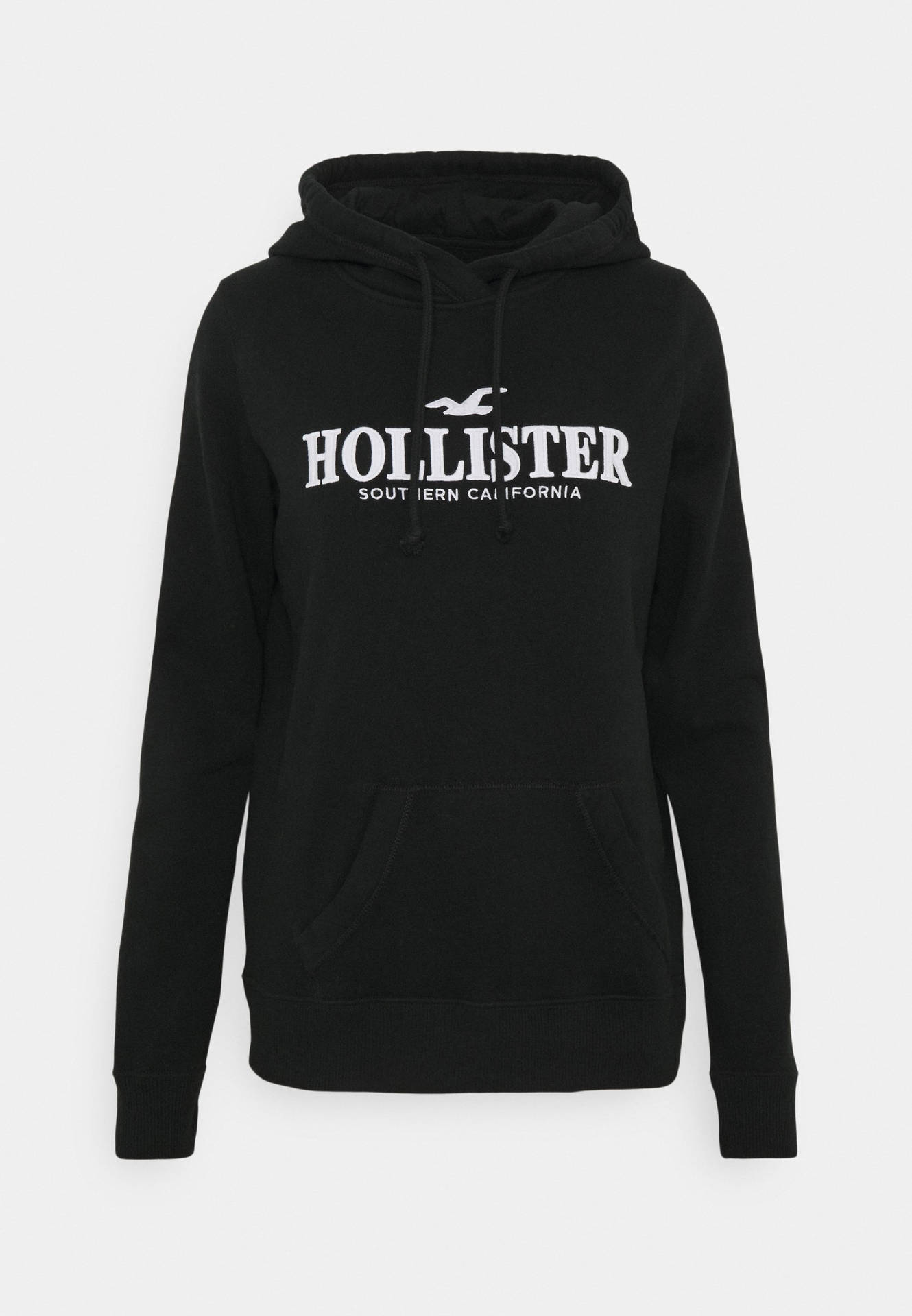 Unleash Your Street Style With Hollister's Black Hoodie Jacket Background