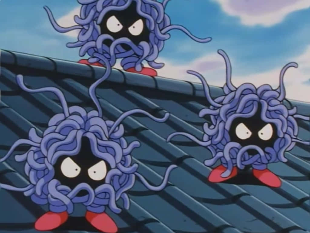 Unleashing Anguish: An Angry Tangela Squad Is Ready For Battle Background