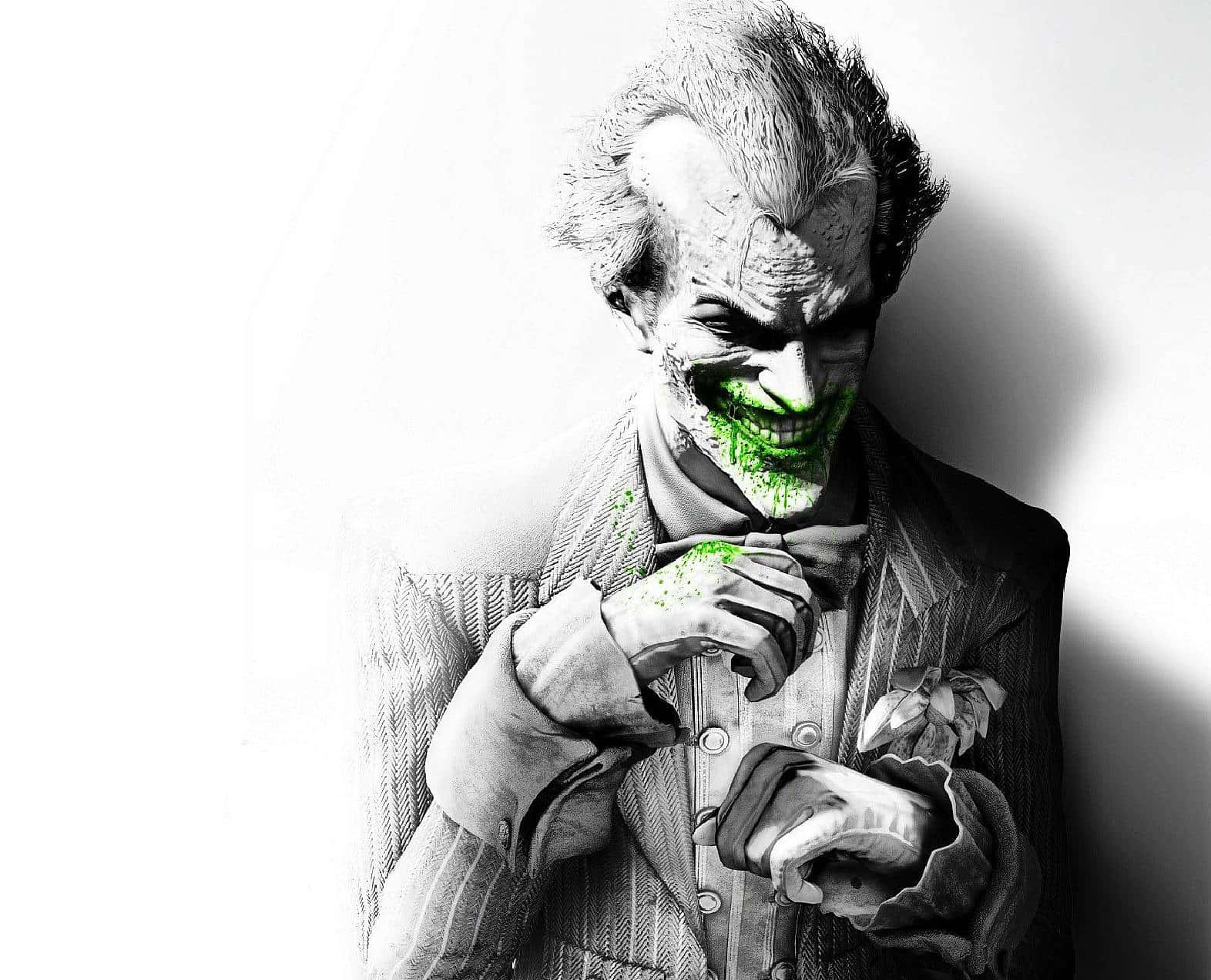 Unleashing Hysteria - Joker's Iconic Laugh Background