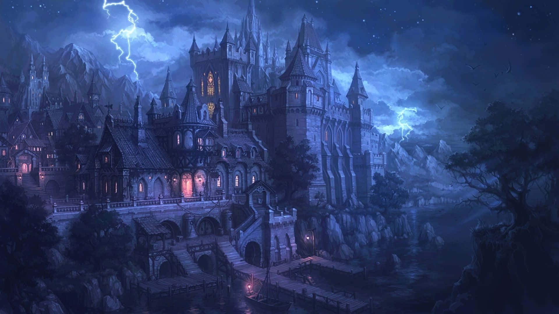 Unlock Mysterious Beauty With A Purple Gothic-inspired Wallpaper. Background