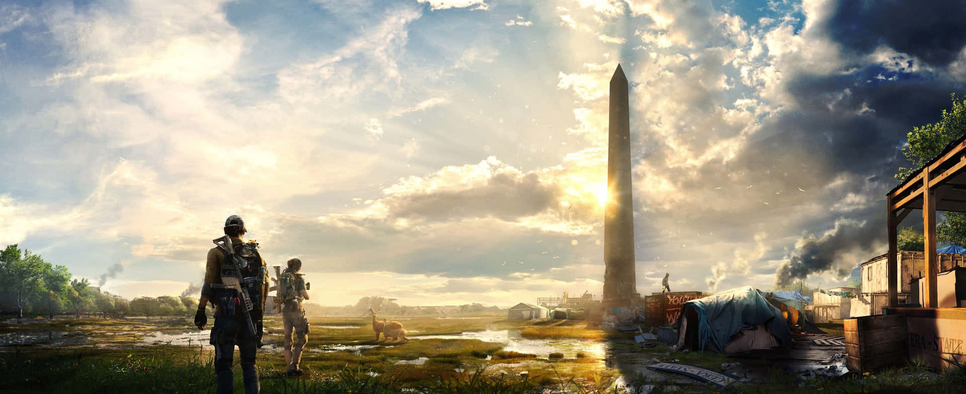 Unlock New Experiences In The Division 2 With A 4k Display. Background