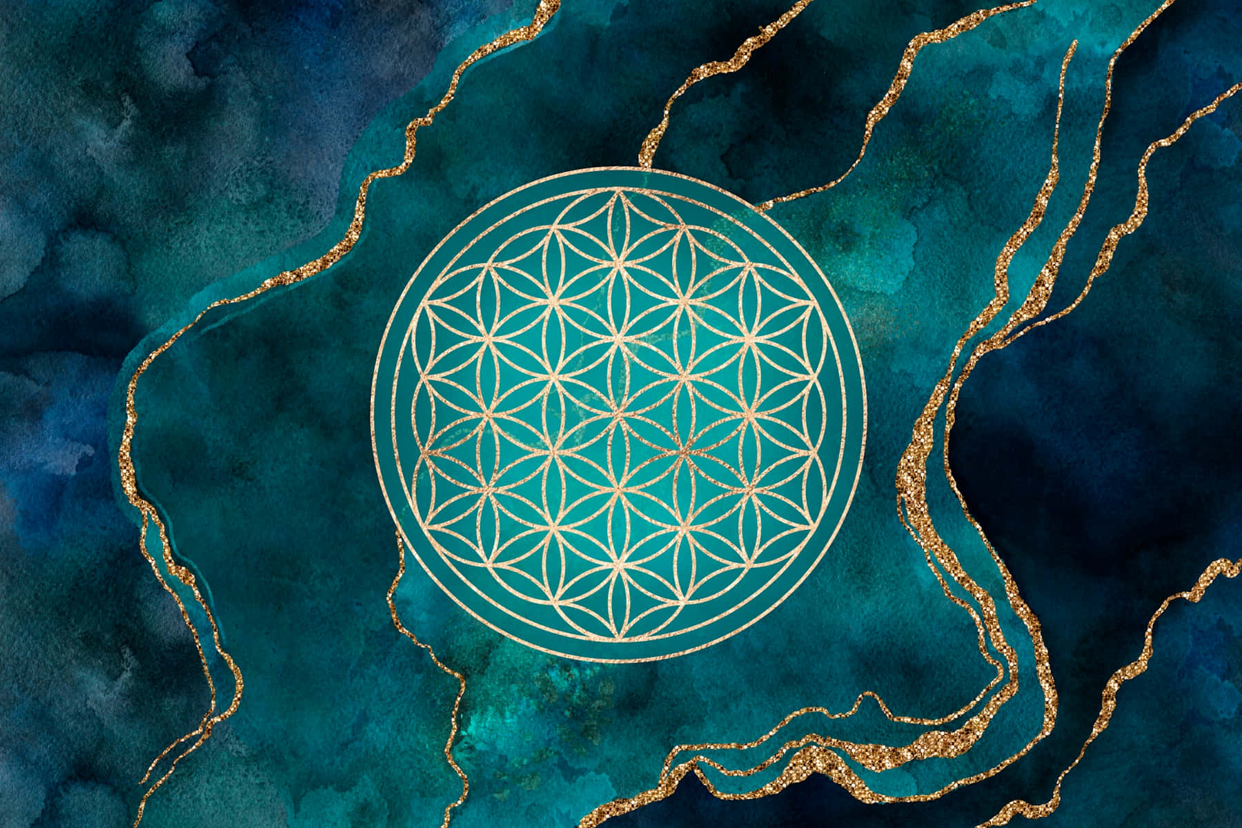 Unlock The Beauty Of The Sacred Flower Of Life Background