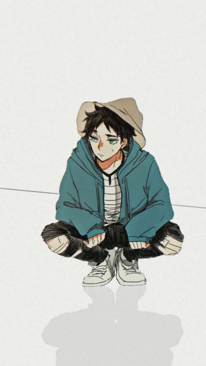 Unlock The Inner Power Of Your Phone With The Chill Anime Phone. Background