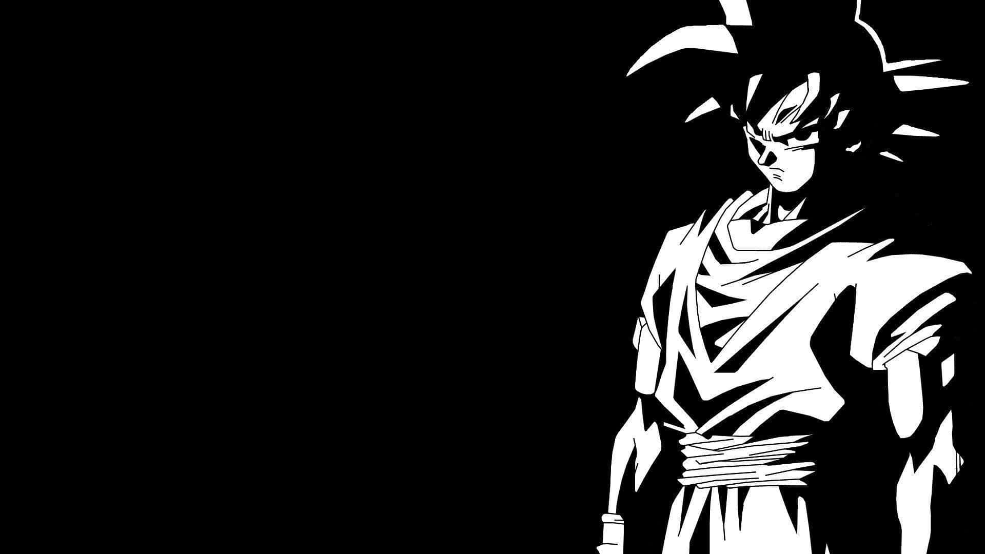 Unlock The Power Of Dragon Ball Black And White Background