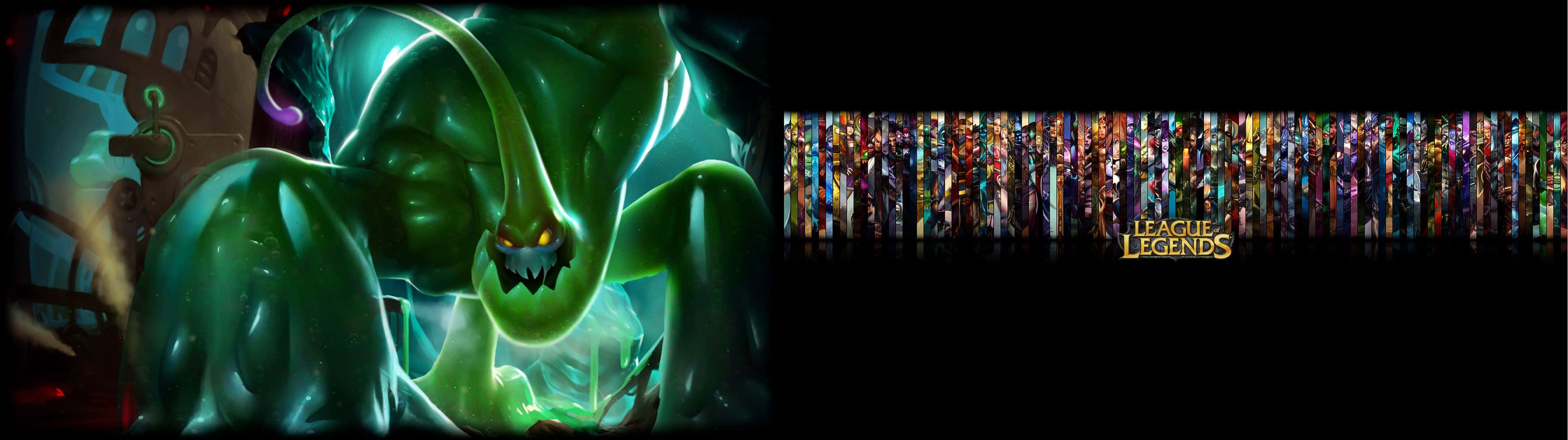 Unlock The Power Of Dual Screen Gaming With League Of Legends Background