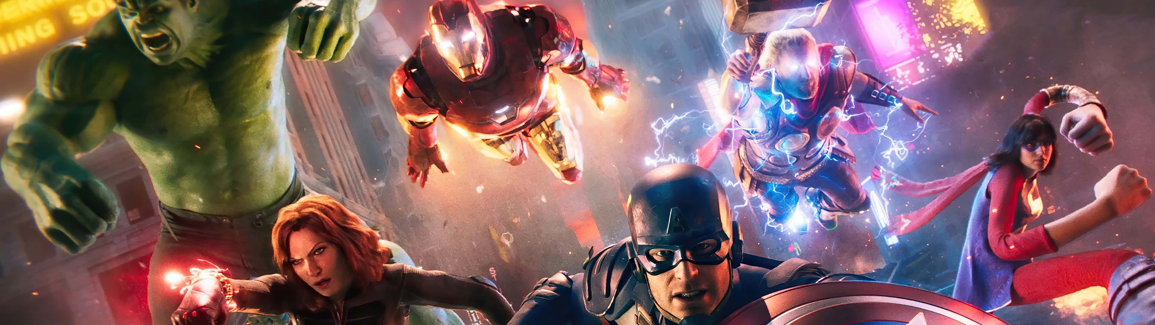 Unlock The Power Of Dual Screen Technology With Marvel Background