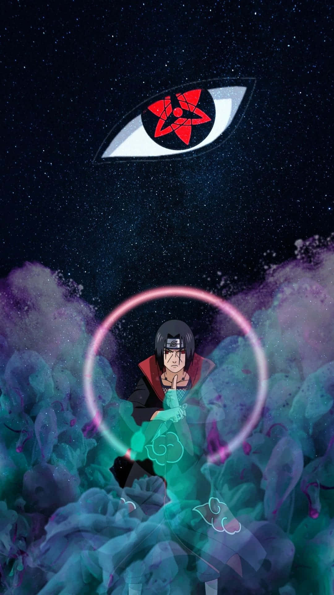 Unlock The Power Of Ninja-like Speed With The Uchiha Iphone. Background