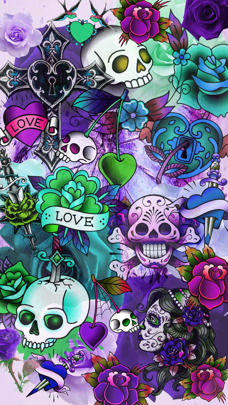 Unlock The Power Of Your Communication With Skull Phone. Background