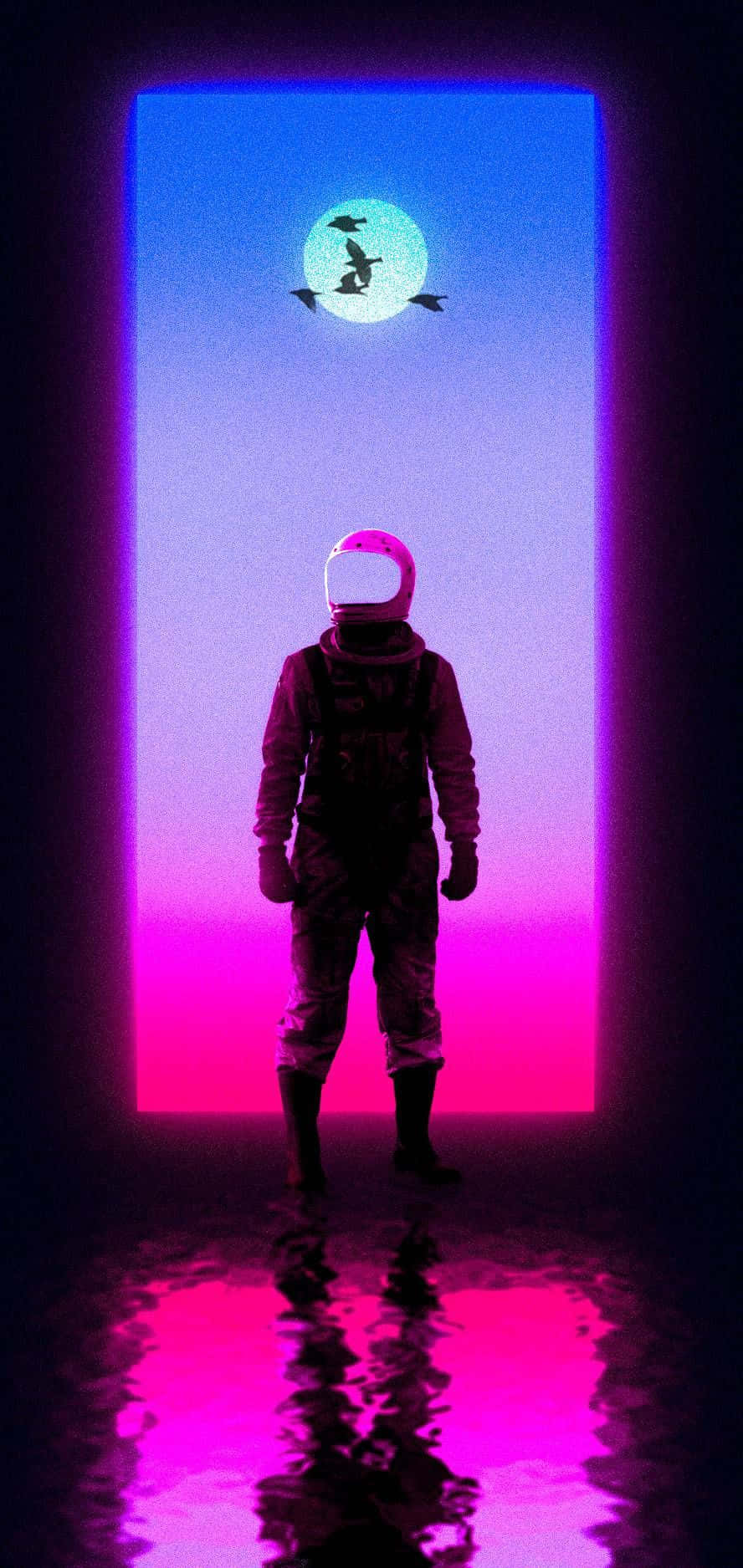 Unlock To Unlock The Future With Vaporwave Iphone Background