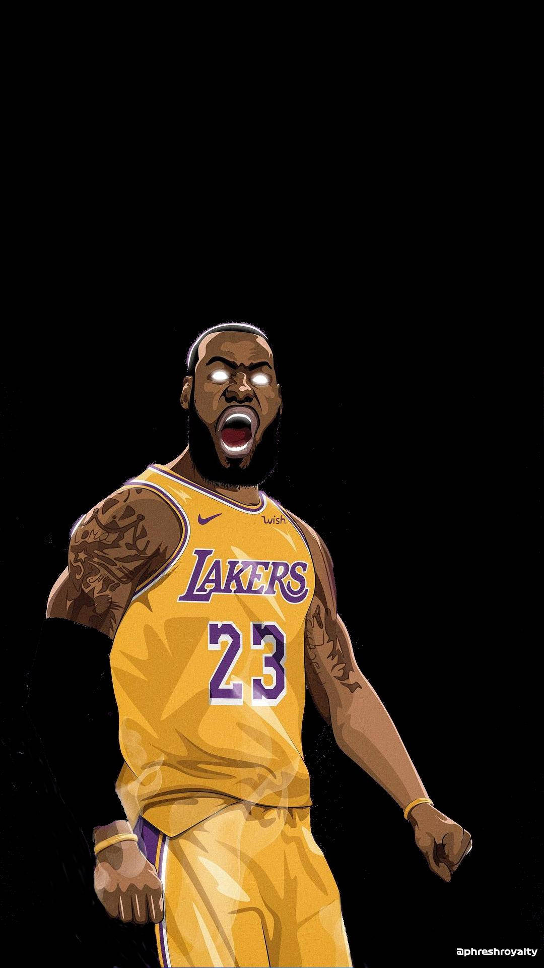 Unlock Your Lakers Spirit With This Unique Iphone Design Background