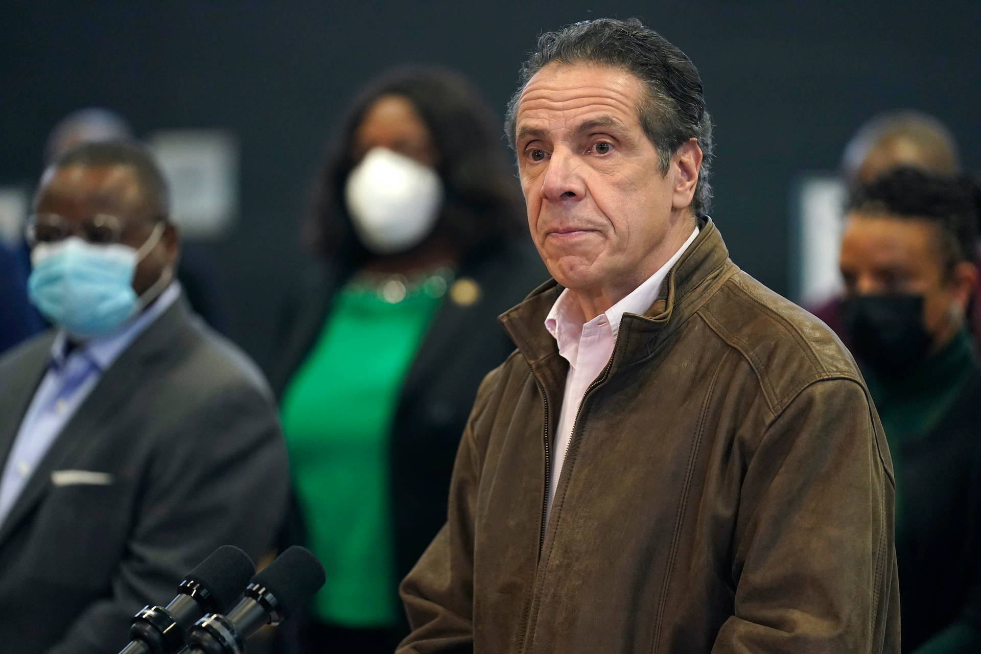 Unmasked Andrew Cuomo