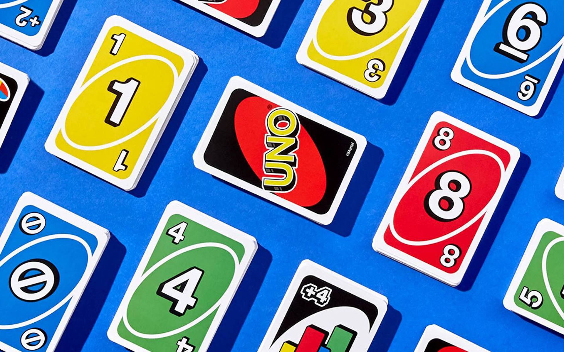 Uno Cards Blue Flat Lay