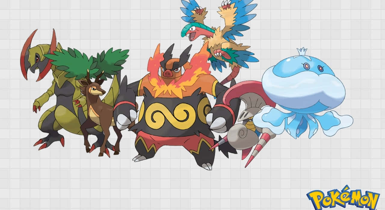 Unova Team With Emboar Background