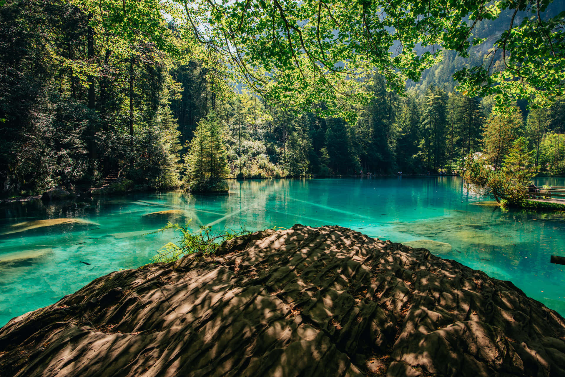 Unparalleled Beauty At Beautiful Mountain Lake Background