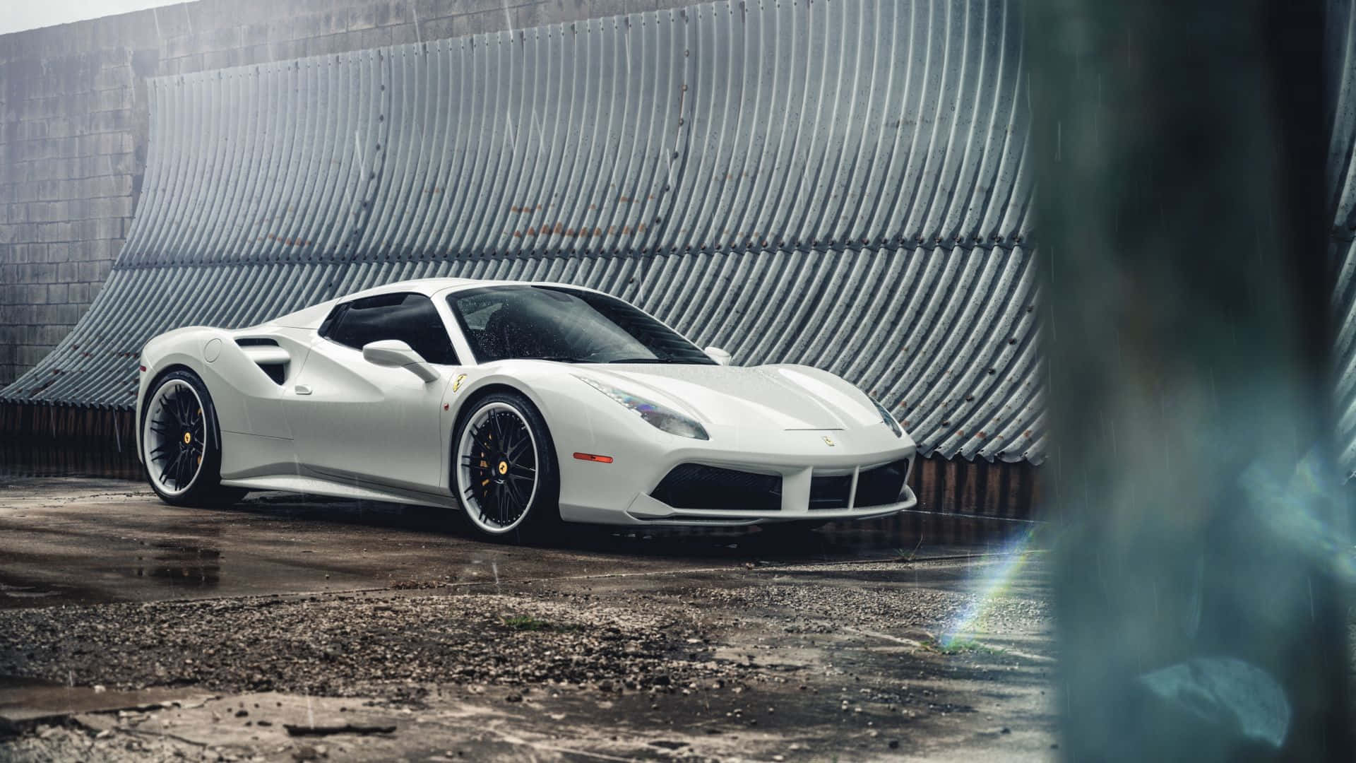 Unparalleled Luxury With White Ferrari And Iphone