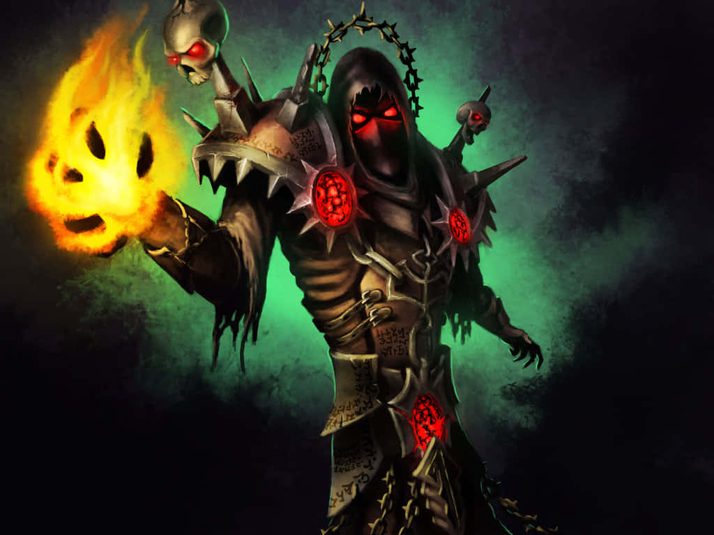 Unrelenting Destiny - A Warlock Deep In The Throes Of Ancient Power Background