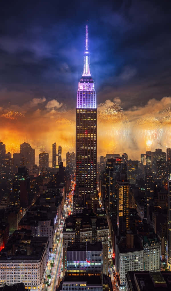 Unsplash Of The Dazzling Skyline Of Downtown Nyc Background