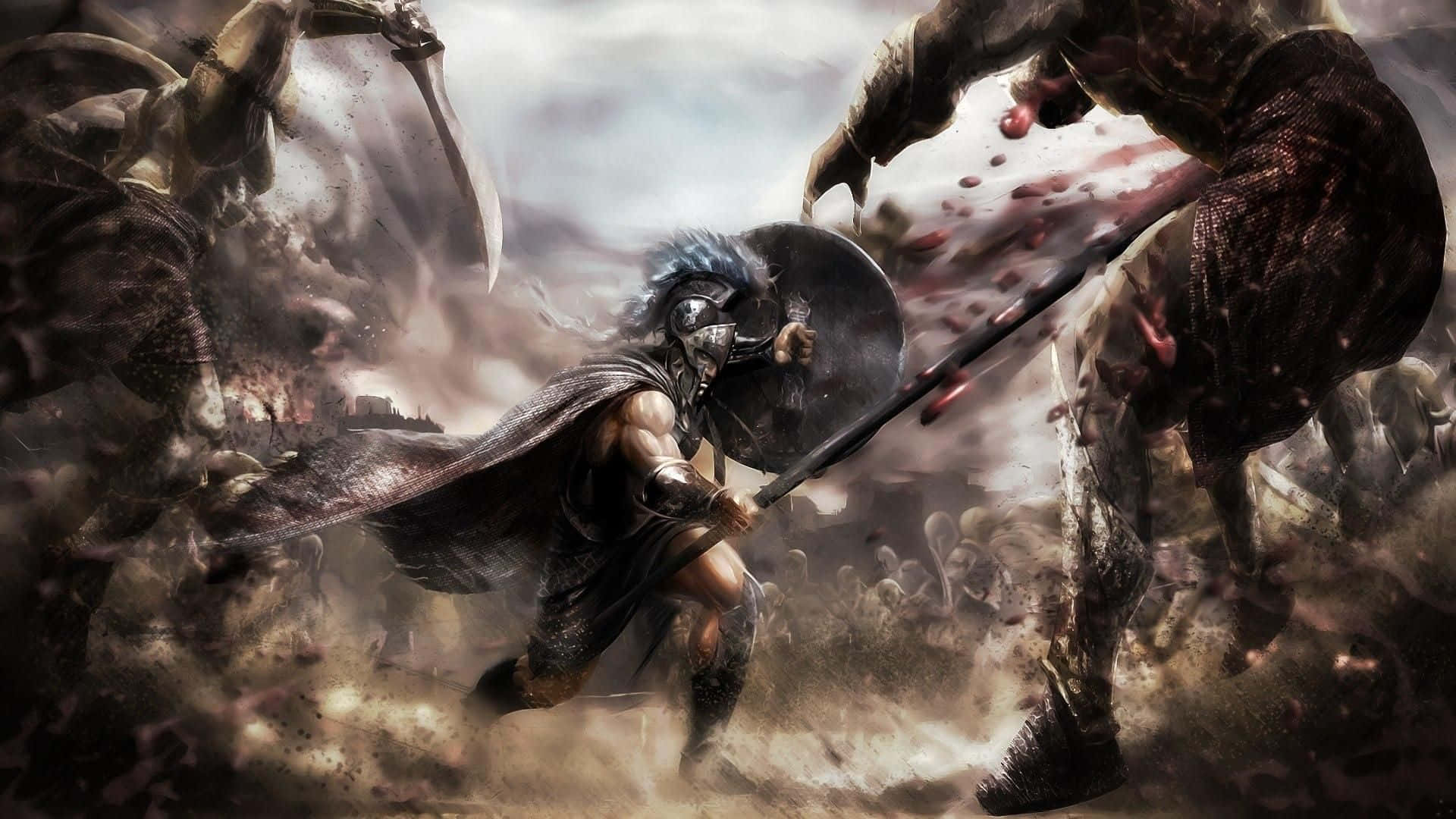 Unstoppable Courage Of An Aztec Warrior Background