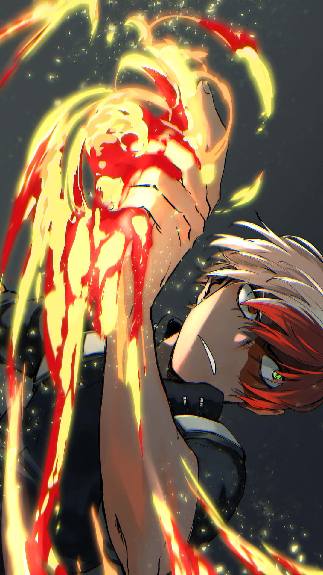 Unstoppable Power Of Todoroki Black Background