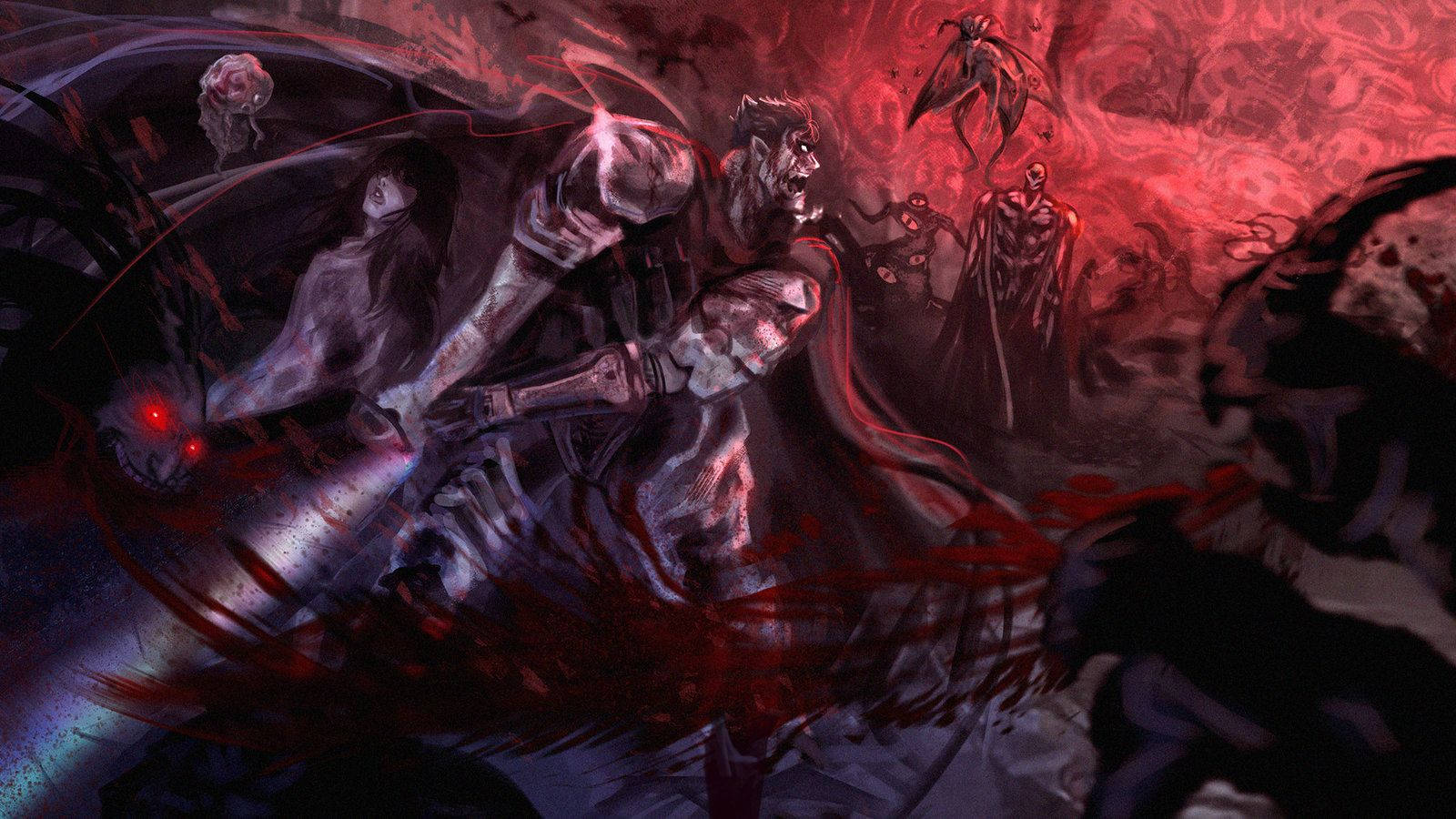 Unstoppable Rage: Guts, The Legendary Swordsman From Anime Berserk Background