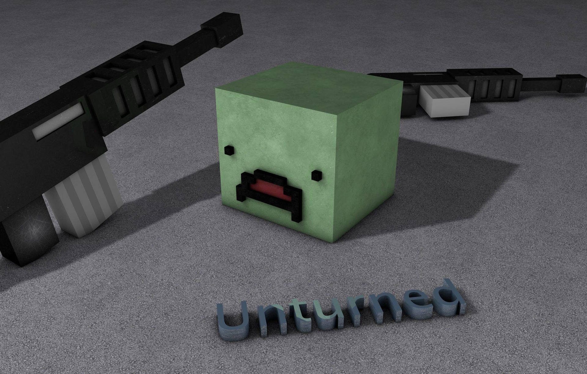 Unturned Zombie And Guns Background