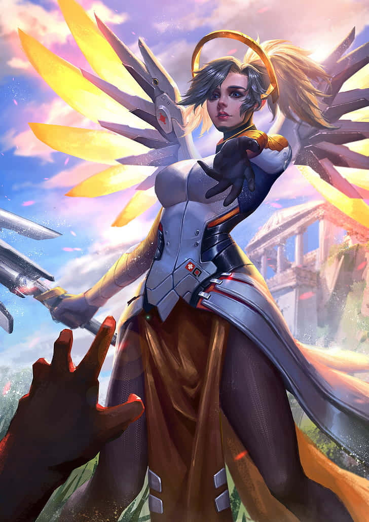 Unwavering Mercy; Guardian Of The Overwatch Background