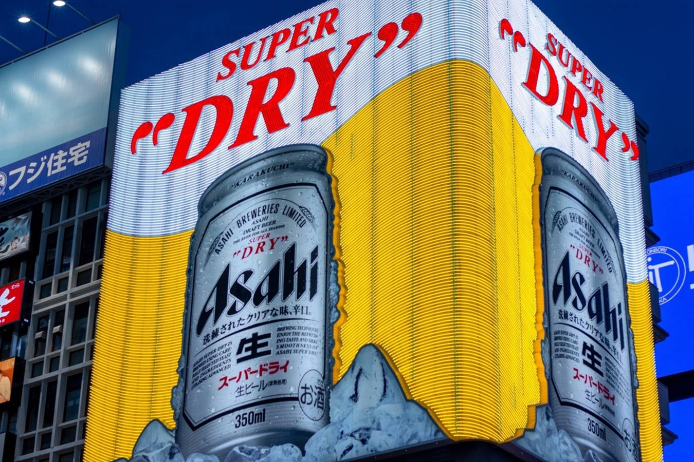 Unwinding With Asahi Super Dry In Osaka, Japan Background