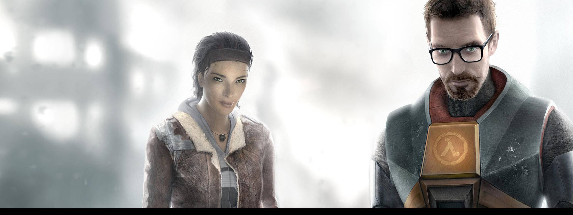 Unyielding Heroes Of Half-life - Gordon Freeman And Alyx Vance Background