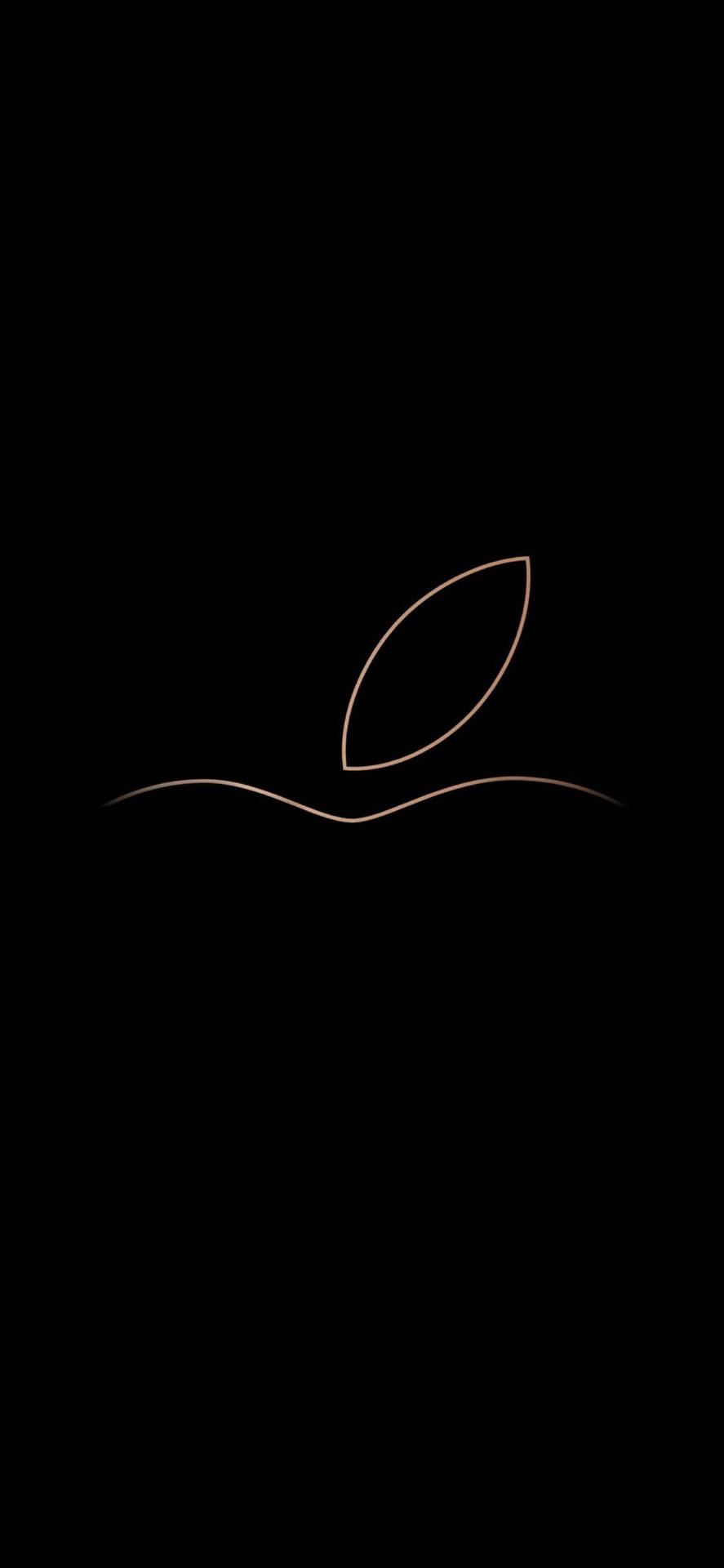 Up-close View Of An Apple Iphone Highlighting The Apple Logo And Leaf Feature.