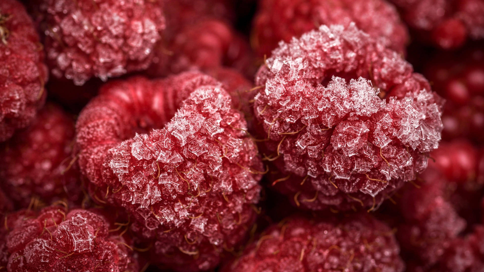 Up-close View Of Fresh, Ripe Red Berries Background