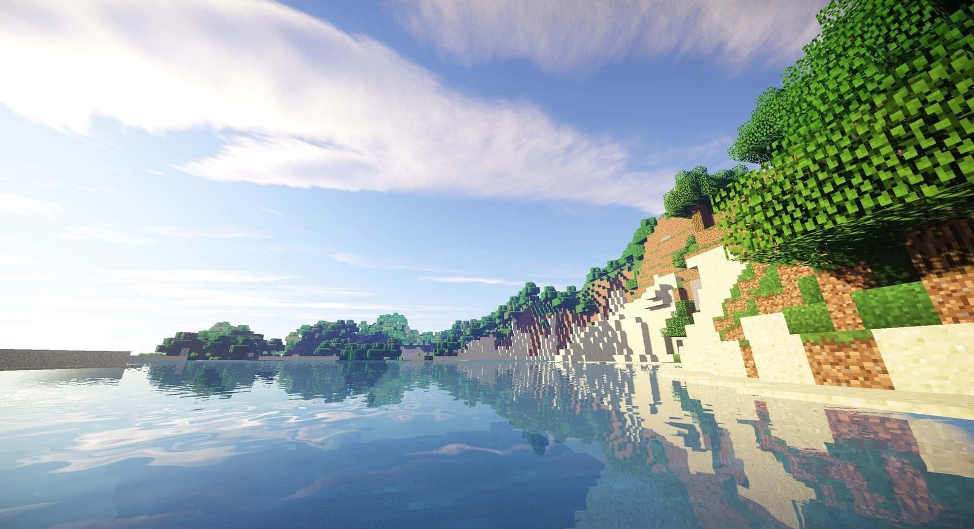 Up The Ante In Minecraft With Shaders Background