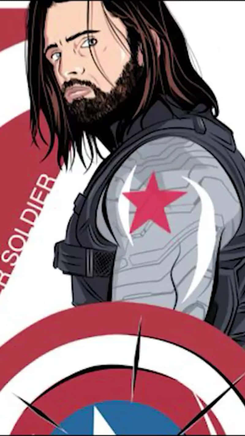 Upgrade Your Phone With The Latest Bucky Barnes Iphone Background