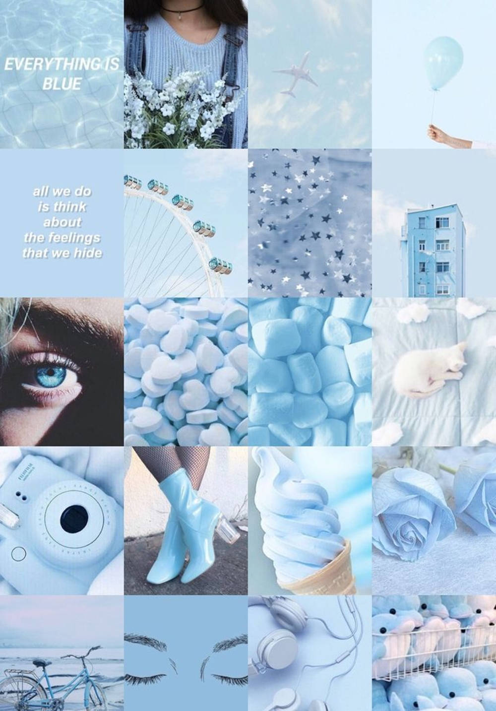 Uplifting Baby Blue Aesthetic Tumblr Background