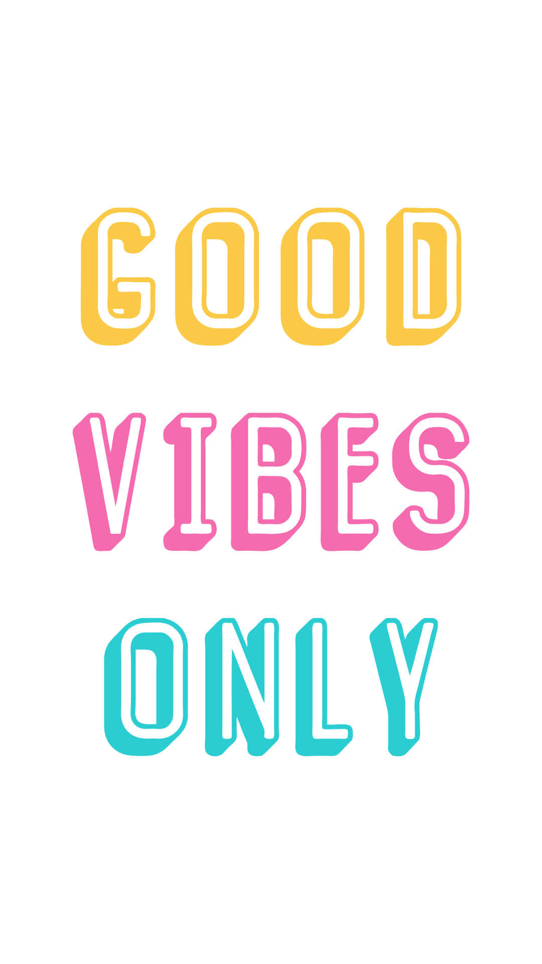 Uplifting Typography Art - Good Vibes Background