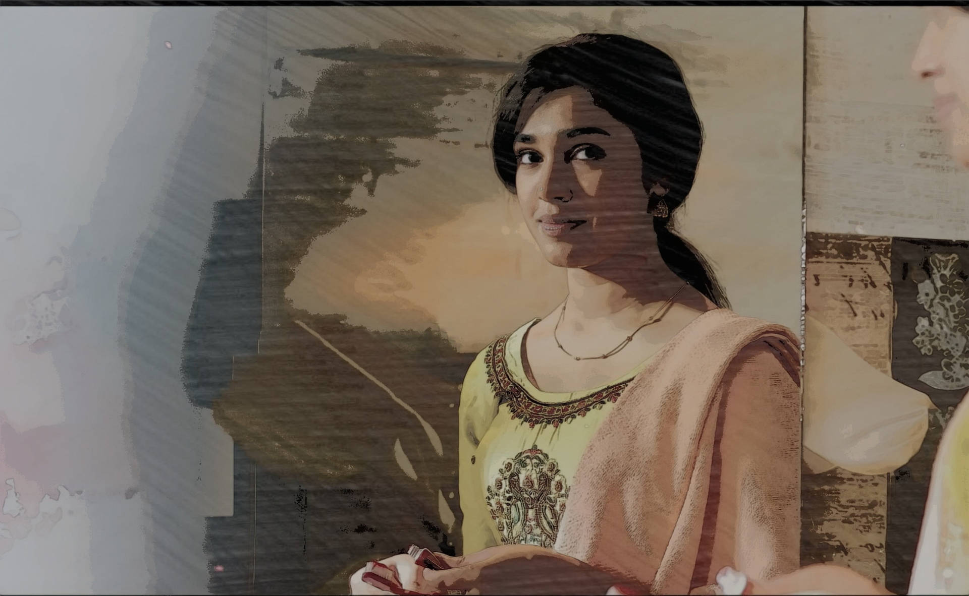 Uppena Sangeetha - Riveting Digital Artwork Background