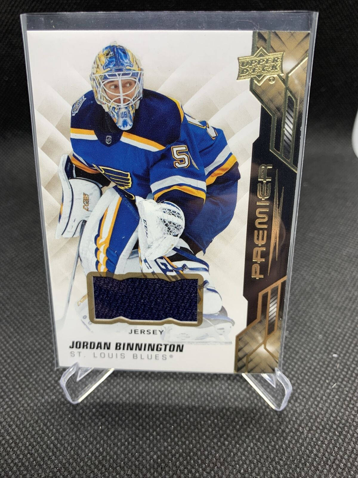 Upper Deck Jordan Binnington No. 5 Background