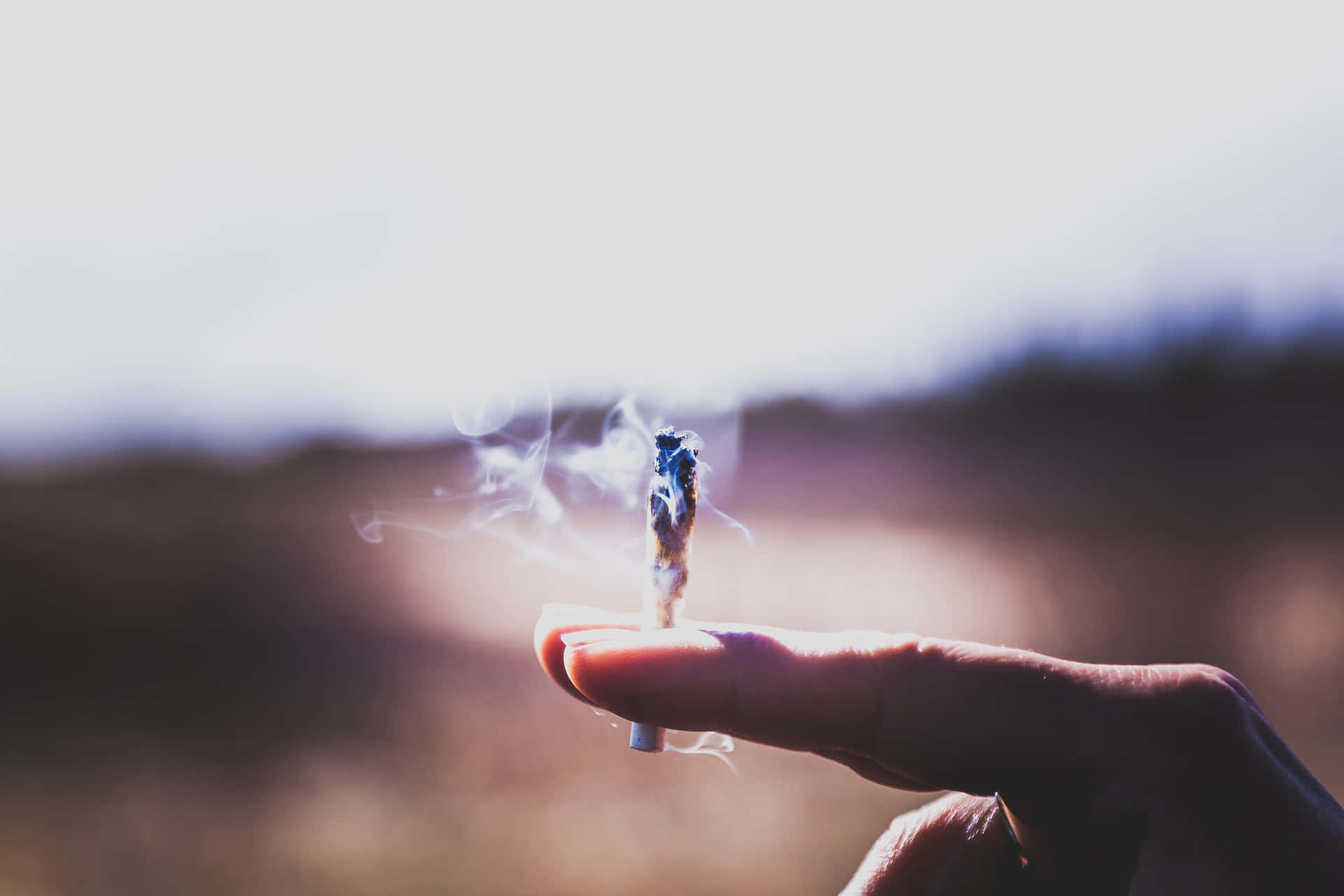 Upright Smoked Joint Background